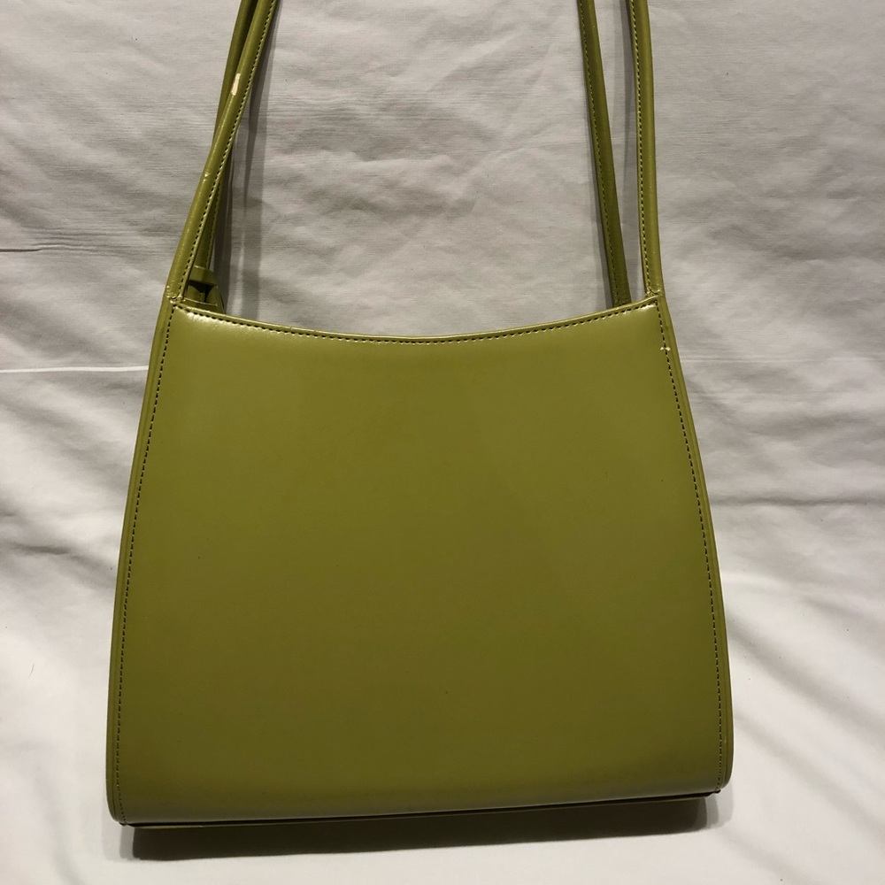 Green 2 strap shoulder purse